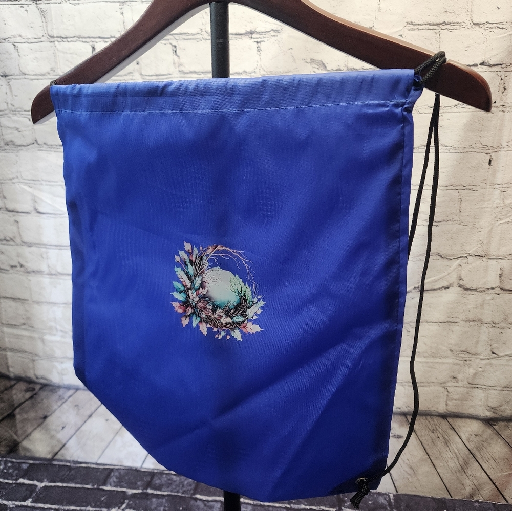 New Adult blue swag bag / tote bag pastel colors vivid
